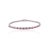 Ruby Diamond Alternating Tennis Bracelet in 18k White Gold For Sale - Image 4 of 7