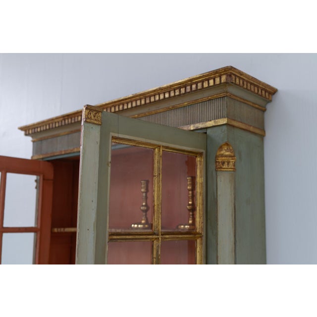 Green Danish Gustavian Green Secretaire Cabinet, 1780s For Sale - Image 8 of 18