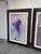 Violet Contemporary Male + Female Blurred Figural Prints, Framed, Pair For Sale - Image 8 of 12
