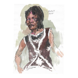 Ivy Attwell Murut Boy Portrait Painting For Sale
