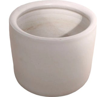 Large Mid Century White Planter Att. To Architectural Pottery For Sale