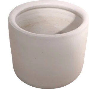 Large Mid Century White Planter Att. To Architectural Pottery