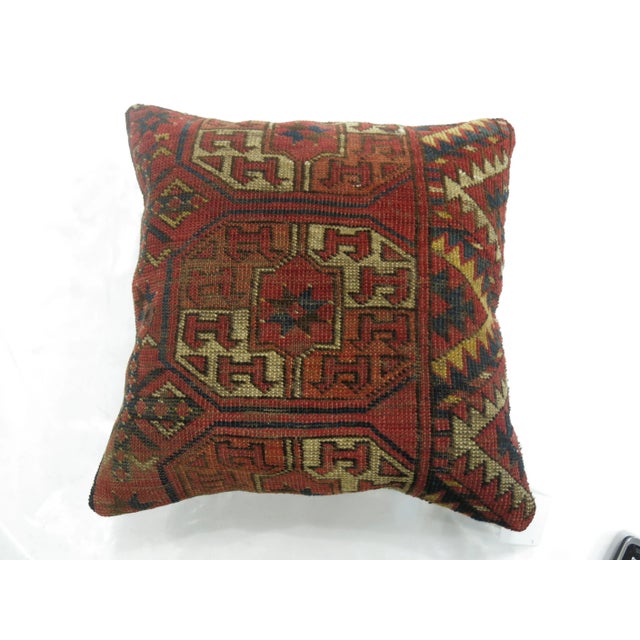 Mid-Century Modern Mid 19th Century Turkeman Rug Pillow For Sale - Image 3 of 3
