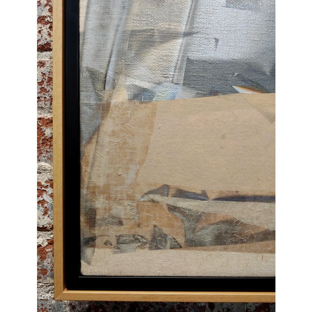 Metal Larry Stuart Bell -Mirage Painting 1989 Abstract MIX Media on Canvas For Sale - Image 7 of 13