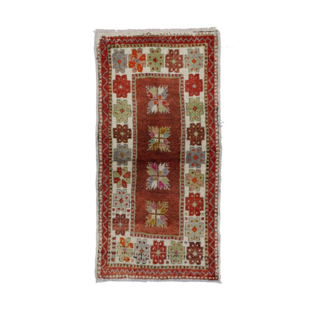 Vintage Turkish Oushak Rug - 02’03 X 04’03 For Sale - Image 4 of 4