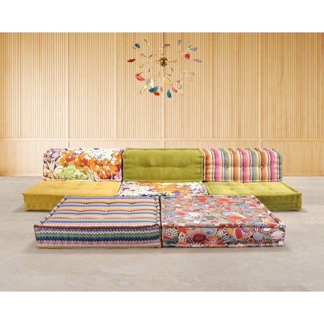 A rare and iconic 21st century Roche Bobois 'Mah Jong' modular sectional sofa designed in 1971 by Hans Hopfer (Germany b....