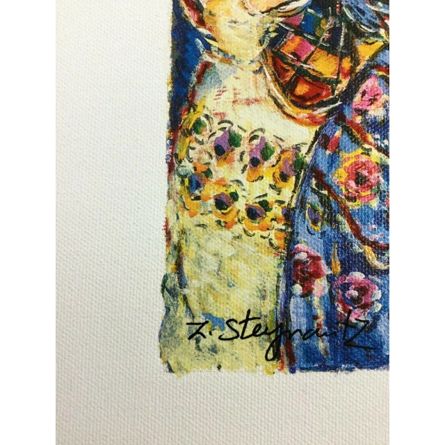 For your consideration is a lovely seriolithograph on canvas, "Three Women Musicians," signed and numbered by Israeli...