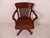 Antique Oak Revolving Office Armchair, 1890s For Sale - Image 3 of 11