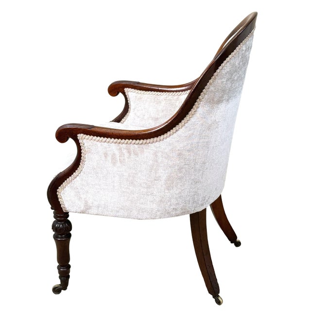 English Regency Mahogany Tub Library Armchair, 1835 For Sale - Image 4 of 11