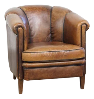 Vintage Sheep Leather Club Chair