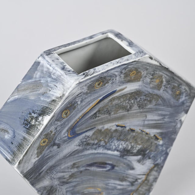 Ceramic Painted Porcelain Vase, La Borne, France, 1990s For Sale - Image 7 of 14