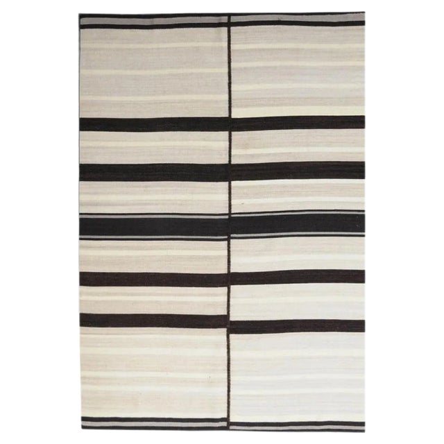 Tribal Style Handwoven Flat Kilim Rug For Sale