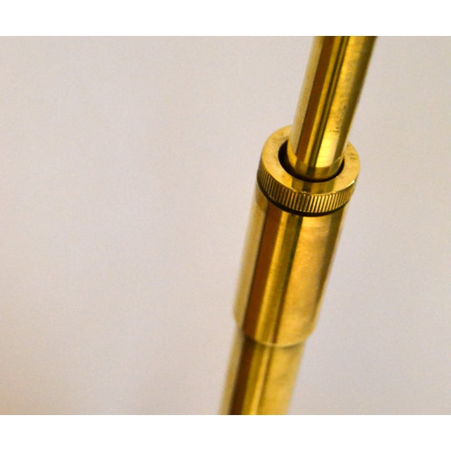 1970s Mid-Century Modern Original Koch & Lowy Pharmacy Lamp Brass Steel Floor Lamp For Sale - Image 9 of 17
