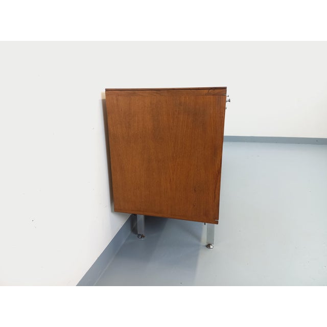 Alain Richard Vintage Sideboard in Rosewood and Chrome-Plated Metal by Alain Richard, 1960s For Sale - Image 4 of 18