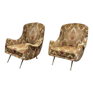 1950s Paolo Buffa Attributed Original Italian Lounge Chairs