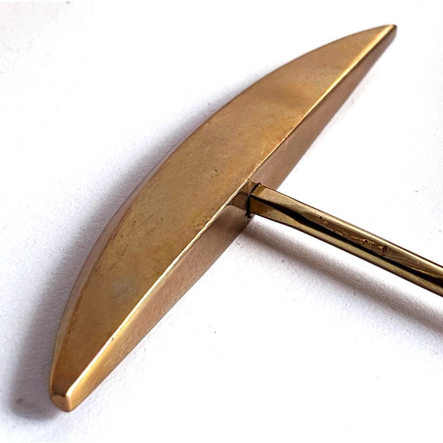 Mid 20th Century Vintage Mid Century Modern Solid Brass Modernist Bar Tools Incl. Jigger, Bottle Opener, and Corkscrew - Set of 3 For Sale - Image 5 of 6