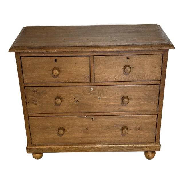 Antique Pine Two Over Two Drawers - Chest of Drawers From England For Sale