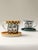 Abstract Abstract Face Ceramic Coffee Cup and Saucer Set of 2 - 4 pcs For Sale - Image 3 of 7