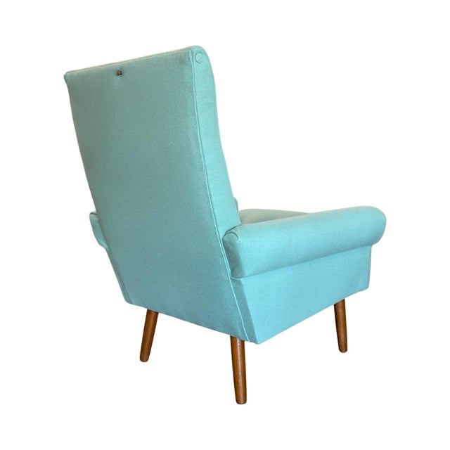 Mid-Century Modern Mid-Century Danish Modern Upholstered Armchair For Sale - Image 3 of 4
