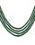 250ct Fine Emerald Beads 4 Line Necklace with 14 Kt Yellow Gold Clasp Adjustable For Sale - Image 16 of 18