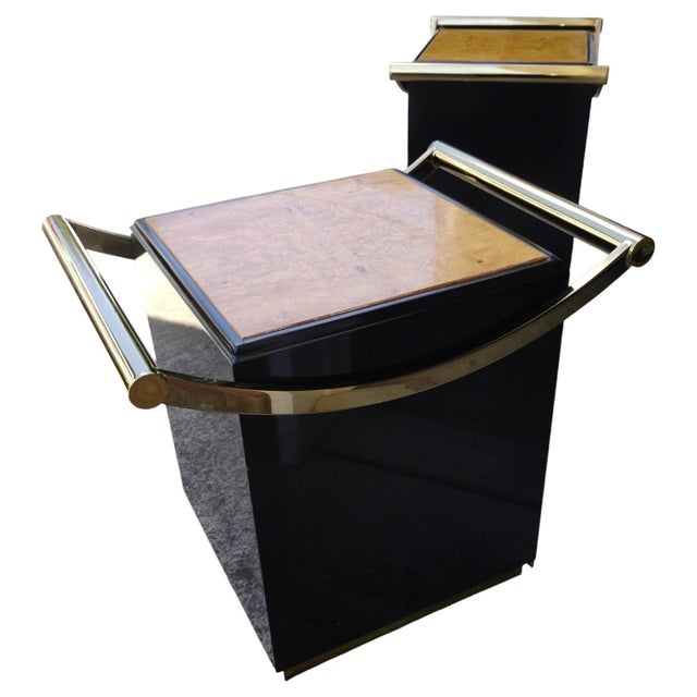 Wood A Pair of 1970s French Hollywood Regency Side Tables, Masterfully Designed by Jean Claude Mahey for the Prestigious Maison Roméo. For Sale - Image 7 of 12