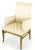 Six Bleached Mahogany and Silk Upholstered Saber Leg Dining Chairs For Sale - Image 4 of 10