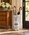 A beautifully decorative vintage Portuguese porcelain umbrella stand, dating to circa 1980s, featuring an elegant...