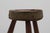 Vintage Brutalist French Oak Tripod Stools with Metal Rim, 1850s, Set of 4 For Sale - Image 6 of 13
