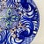 Large Spanish Handpainted Blue Ceramic Plate, 1950s For Sale - Image 4 of 11