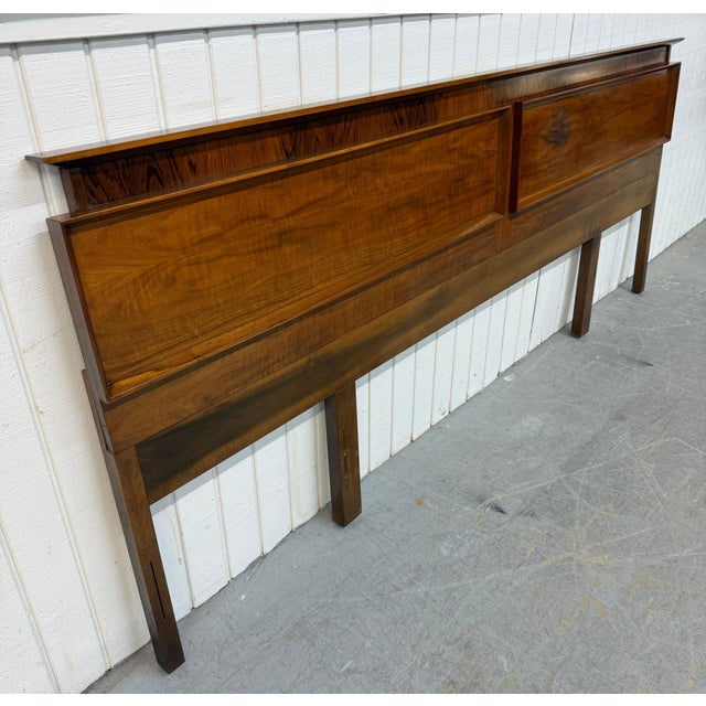 This listing is for a Mid-Century Modern King Size Walnut & Rosewood Headboard. Featuring a straight line design, rosewood...