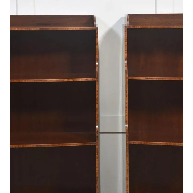 Mahogany Inlaid Open Bookcases, 1890s, Set of 2 For Sale - Image 14 of 18