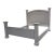 California King Size Gray Arched Panel Bed Frame For Sale