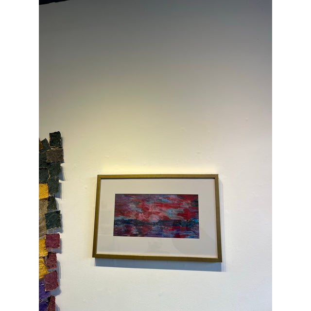 Framed Molly J. Schiff work on paper, circa 1960s in new framing.