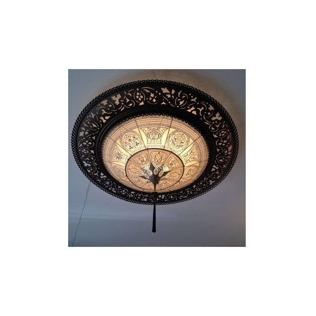 2010s Fortuny Scheherazade 2-Tier Silk Chandelier With Metal Ring - Venezia, Italy - Handcrafted Designer Lighting For Sale - Image 5 of 5
