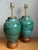 Vintage Green Glazed Ceramic Table Lamps - Pair For Sale In West Palm - Image 6 of 12