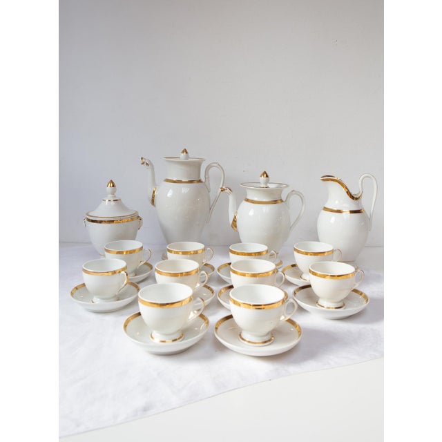 Antique Coffee Service in Limoges Porcelain, Set of 24 For Sale - Image 15 of 15