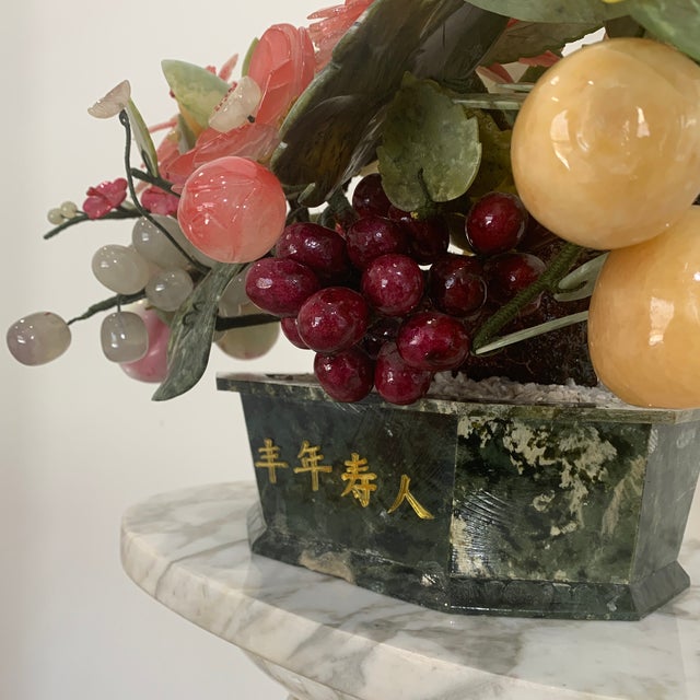 Late 19th Century Late 19th Century Over the Top Jade and Hardstone Plant For Sale - Image 5 of 12