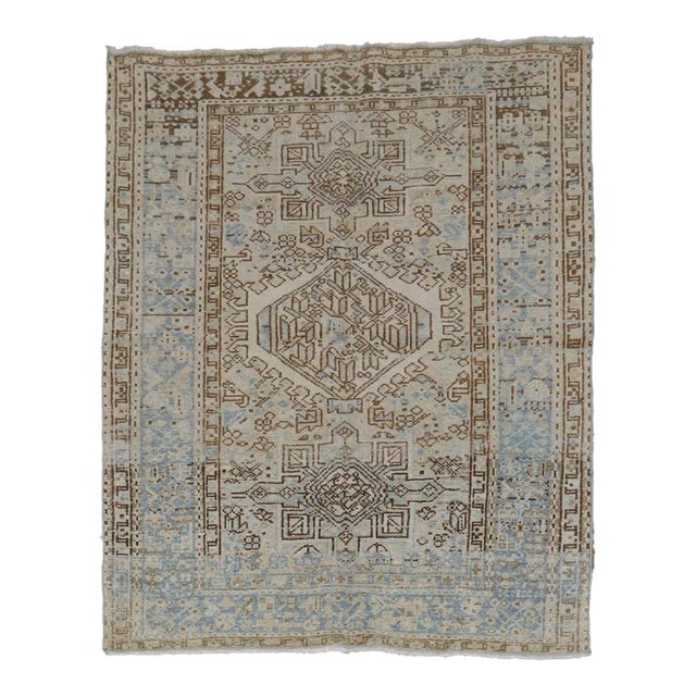 Early 20th Century Square Karadja Heriz Rug - 3'7" x 4'4" For Sale