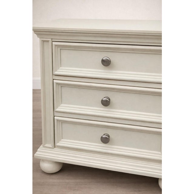 Vintage Painted Three-Drawer Nightstand With Turned Feet For Sale In Los Angeles - Image 6 of 6