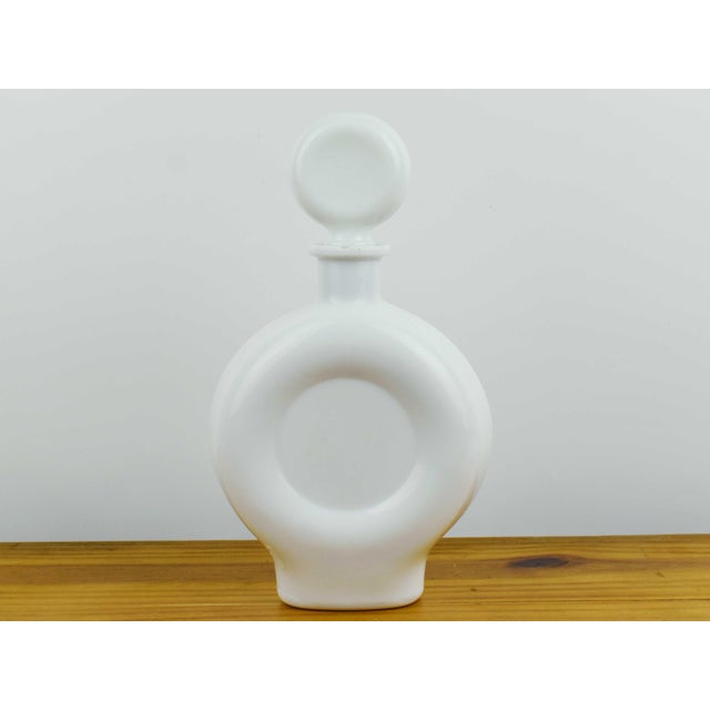 Mid 20th Century Mid 20th Century Mid Century Modern Milk Glass Decanter With Ring Necked Pheasant For Sale - Image 5 of 7