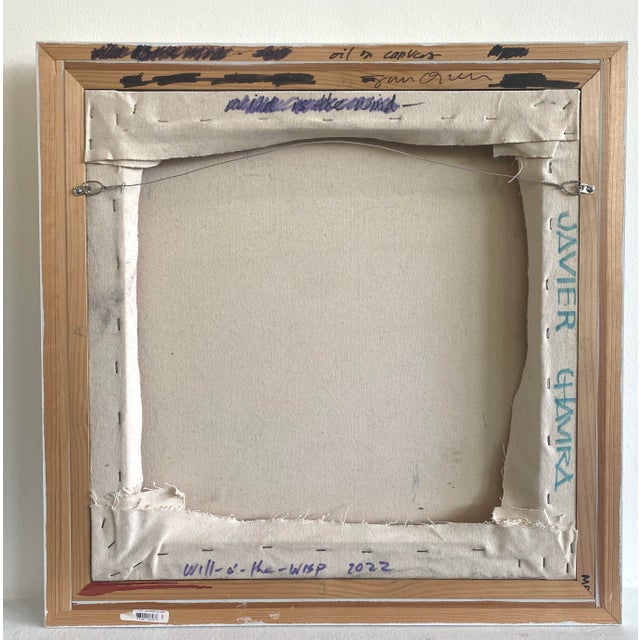 Will-ó-The-Wisp Oil on Canvas 24 x 24 2022 Javier Chavira is a visual artist whose multidisciplinary work has been...