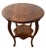 Antique Round Table With Square Bottom Plant Book Shelf, Quarter Sawed Tiger Oak For Sale In Palm Springs - Image 6 of 11