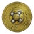 Indian Ceremonial Rajput Dhal Shield Intricate Gold Painted Hunting Scenes For Sale