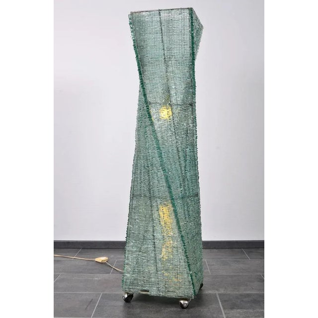 Blue Glass Floor Lamp For Sale - Image 8 of 14