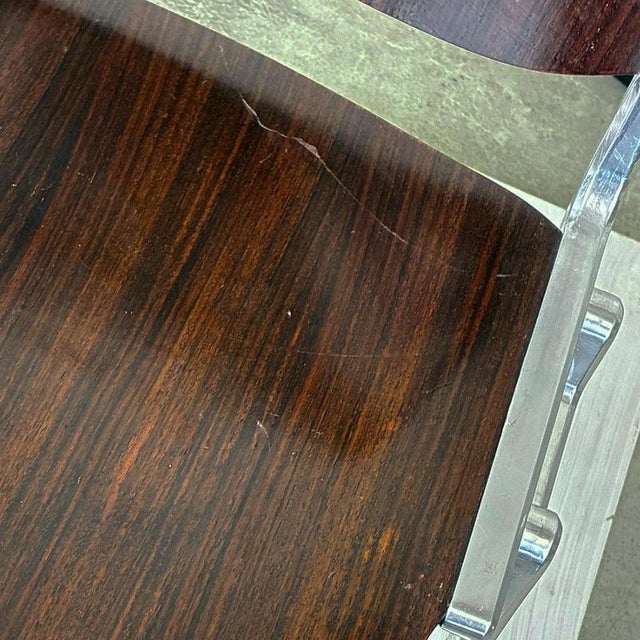 Castelli Brown Wooden DSC 106 Stacking Chair attributed to Giancarlo Piretti for Castelli / Anonima Castelli, Italy, 1970s For Sale - Image 4 of 14