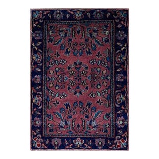 Handwoven Persian Sarouk Style Area Rug 1’3″ X 2’0″ For Sale