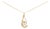 Espira 10K Two-Tone Gold 1/10 cttw Round Cut Diamond Swirl Pendant Necklace (I-J, I2-I3) For Sale