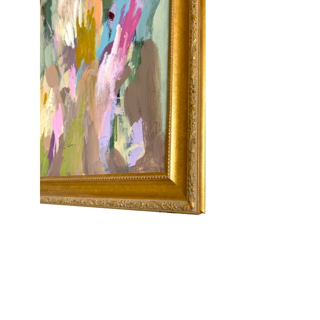 Abstract "Beginning Again" 2026 Painting With Vintage Frame by Jessalin Beutler For Sale - Image 3 of 5