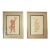 Early 20th Century Pair of Ottoman Shadow Puppet Figural Sculptures in MCM Gold Metal Frames For Sale