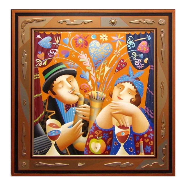 Anton Arkhipov From the Heart Original Oil Painting on Canvas Custom Framed Art For Sale